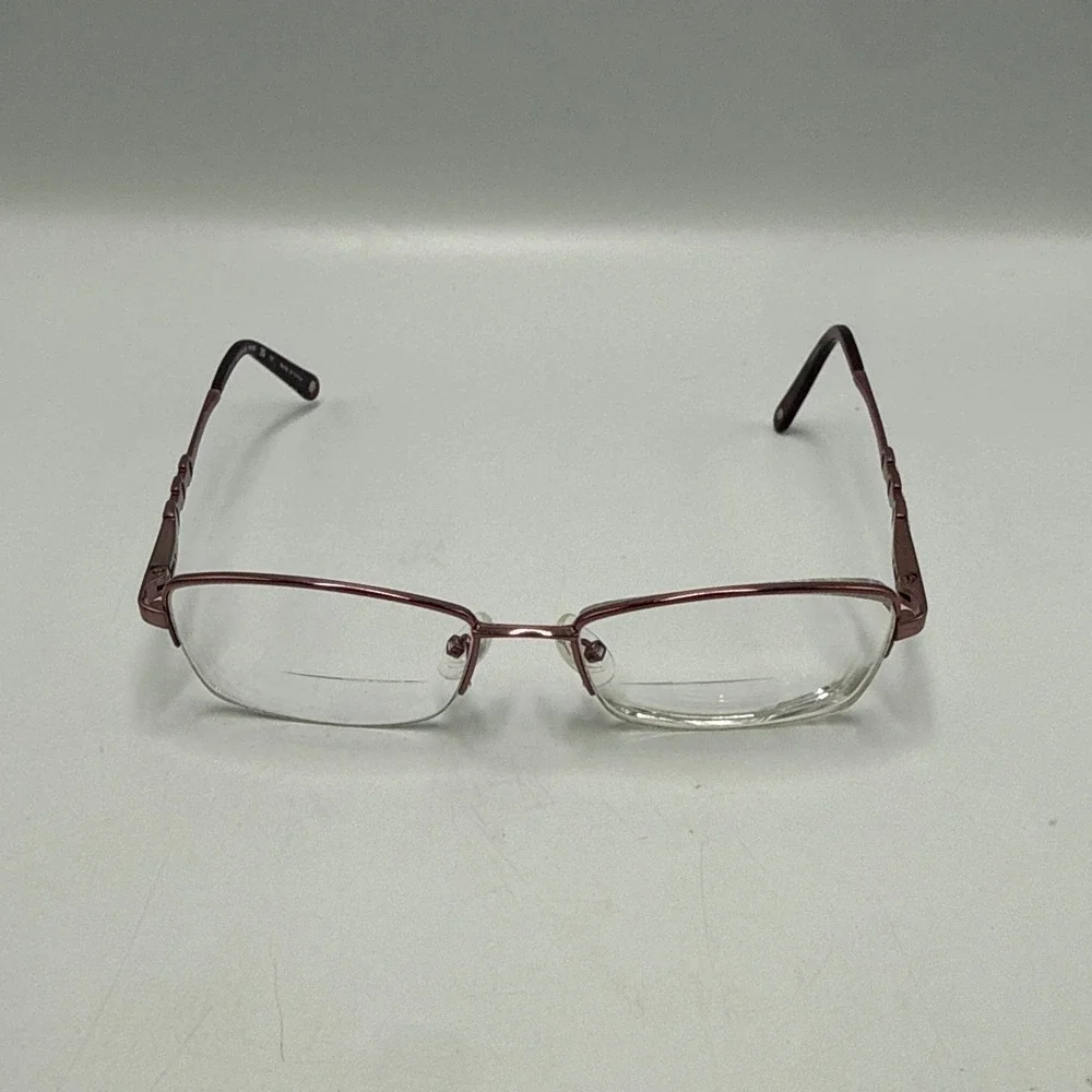 Bulova Missoula Rose Pink Semi Rimless Eyeglass Frames 51-17-135